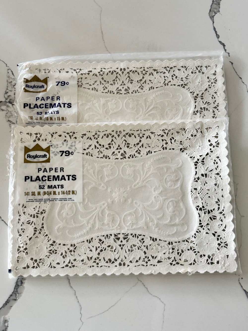 Vintage White Decorative Lace Design Paper Placemats